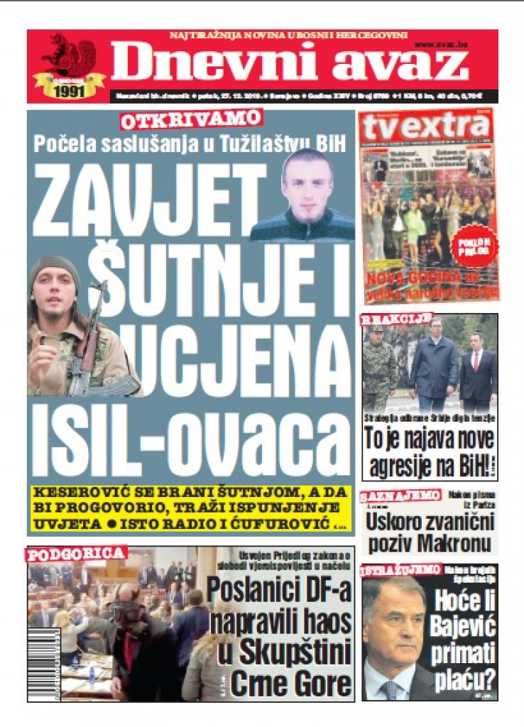 Za danas smrtovnice avaz Jedileri d.o.o.
