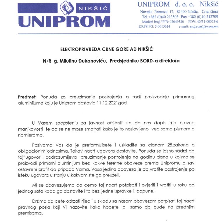 Ponuda Uniproma