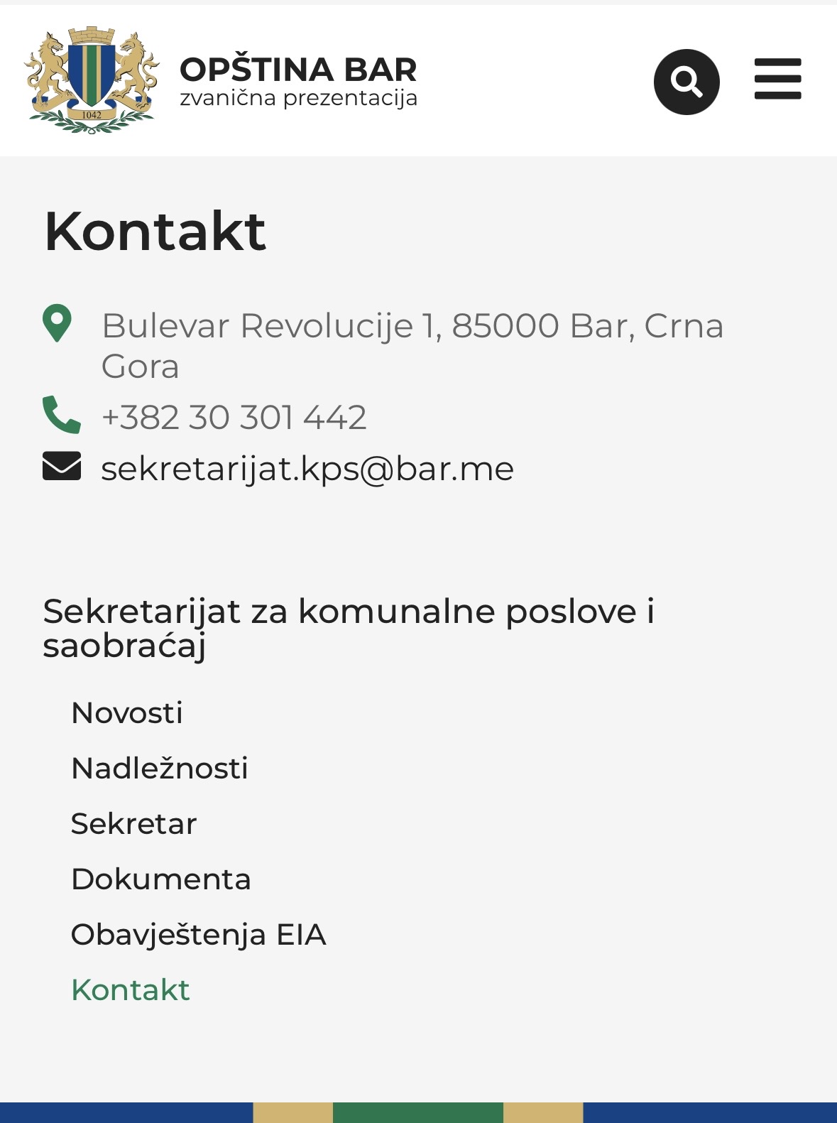 Fotografija koju je Opština Bar dostavila