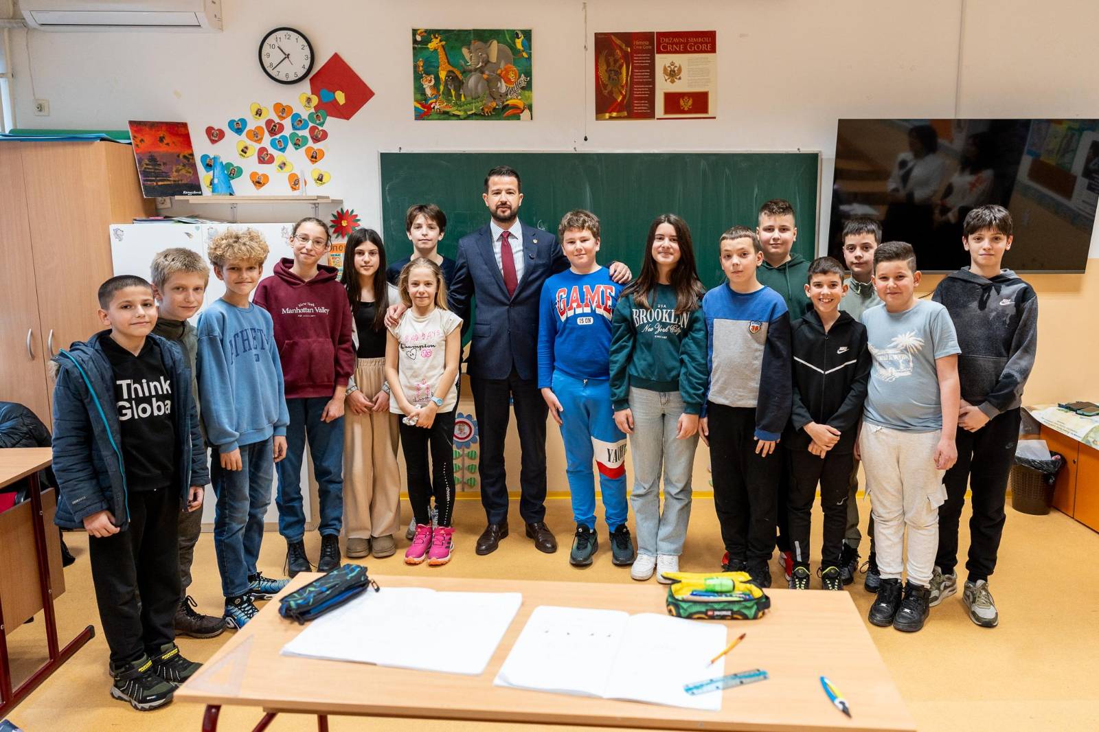 Milatović u posjeti OŠ "Radojica Perović", Foto: Kabinet predsjednika