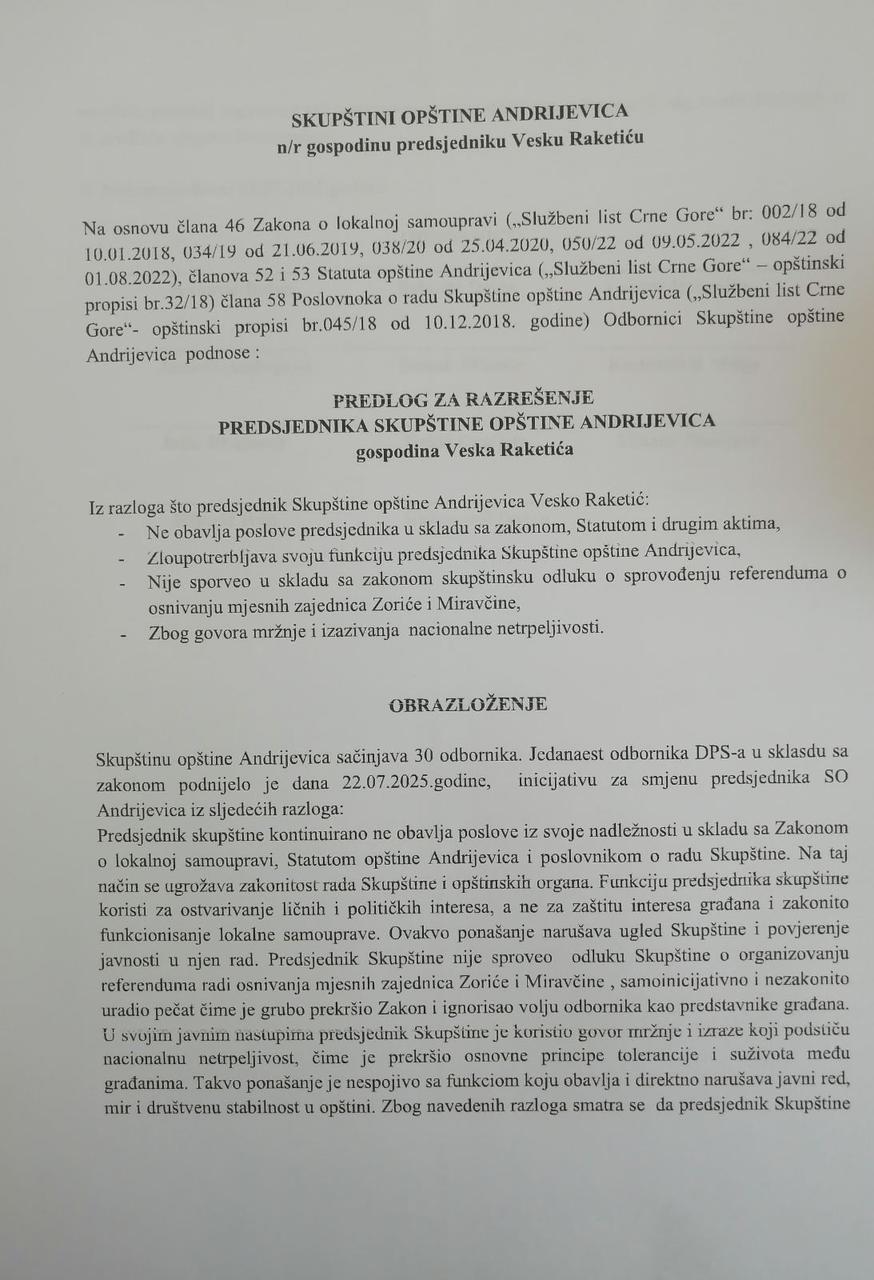 Foto: Opštinski odbor DPS Andrijevica