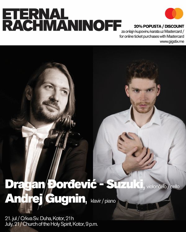 Eternal Rachmaninoff – koncert koji se ne propušta: Andrej Gugnjin i Dragan Đorđević na KotorArtu