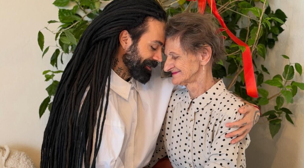 Božo Vrećo sa mamom Milom