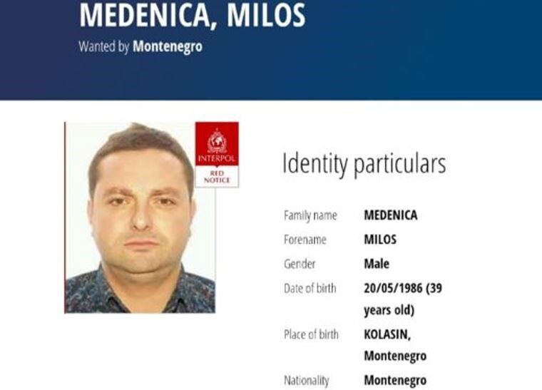 Miloš Medenica, Foto: Interpol