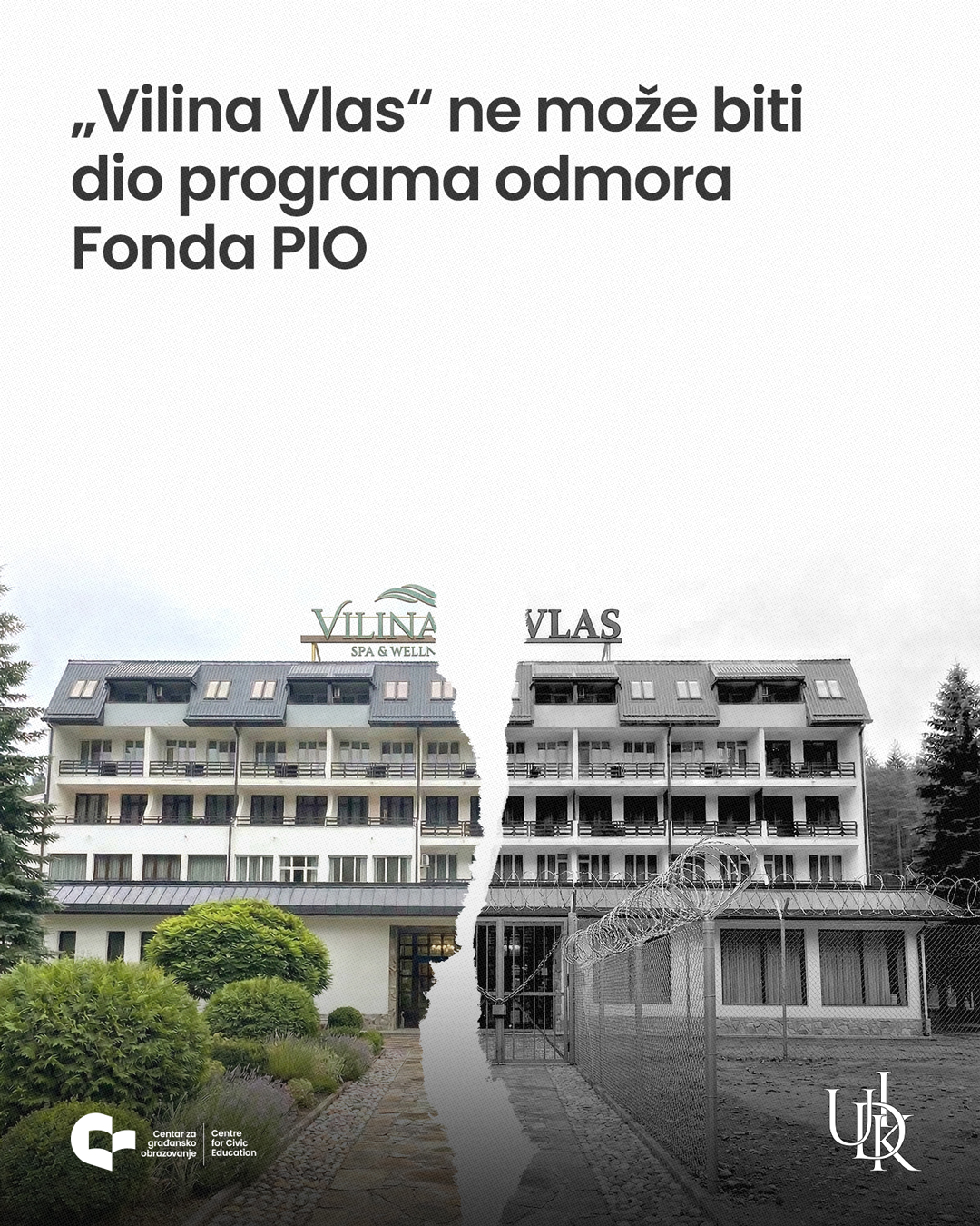 CGO i UDIK: „Vilina Vlas“ ne može biti dio programa odmora Fonda PIO