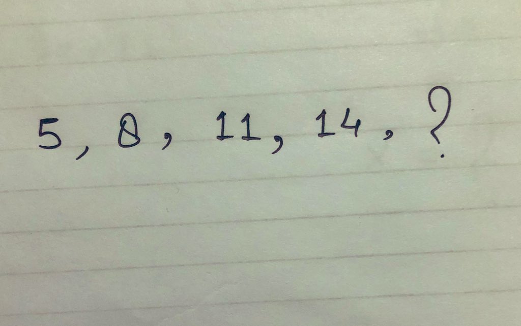 Jednostavan matematički izazov, nastavite niz: Koji broj je sljedeći?