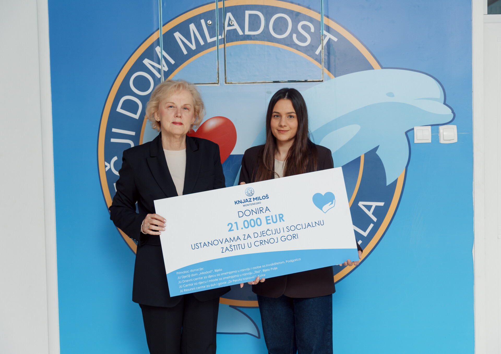 Knjaz Miloš Montenegro donirao 21.000 eura za podršku djeci bez roditeljskog staranja i djeci sa smetnjama u razvoju širom Crne Gore