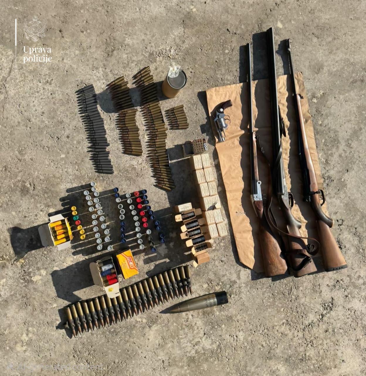 Policijska akcija: Oduzeto sedam komada oružja, droga, automobil i oko 550 metaka