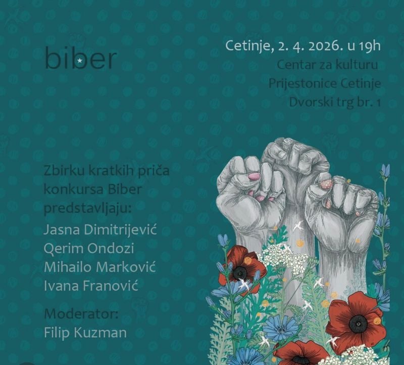 Predstavljanje višejezičnog Biber konkursa i zbirki priča o pomirenju u Centru za kulturu Prijestonice Cetinje