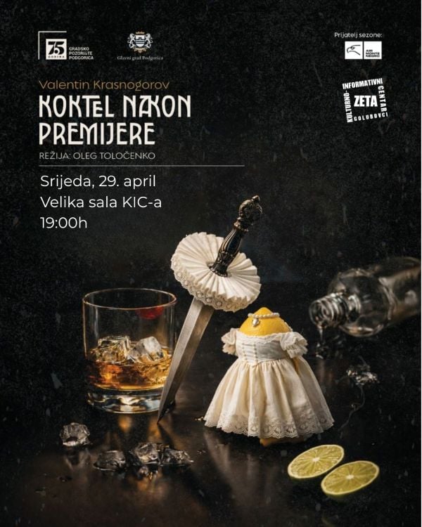 Predstava “Koktel nakon premijere“ 29. aprila u KIC-u Zeta