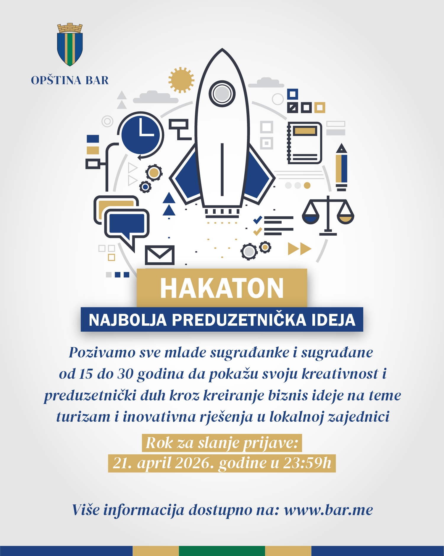 Objavljen konkurs Opštine Bar za učešće na Hakatonu “Najbolja preduzetnička ideja”