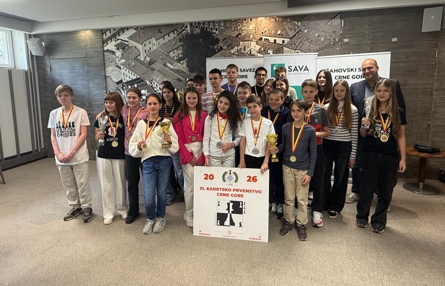 Završeno prvenstvo Crne Gore za mlade u šahu