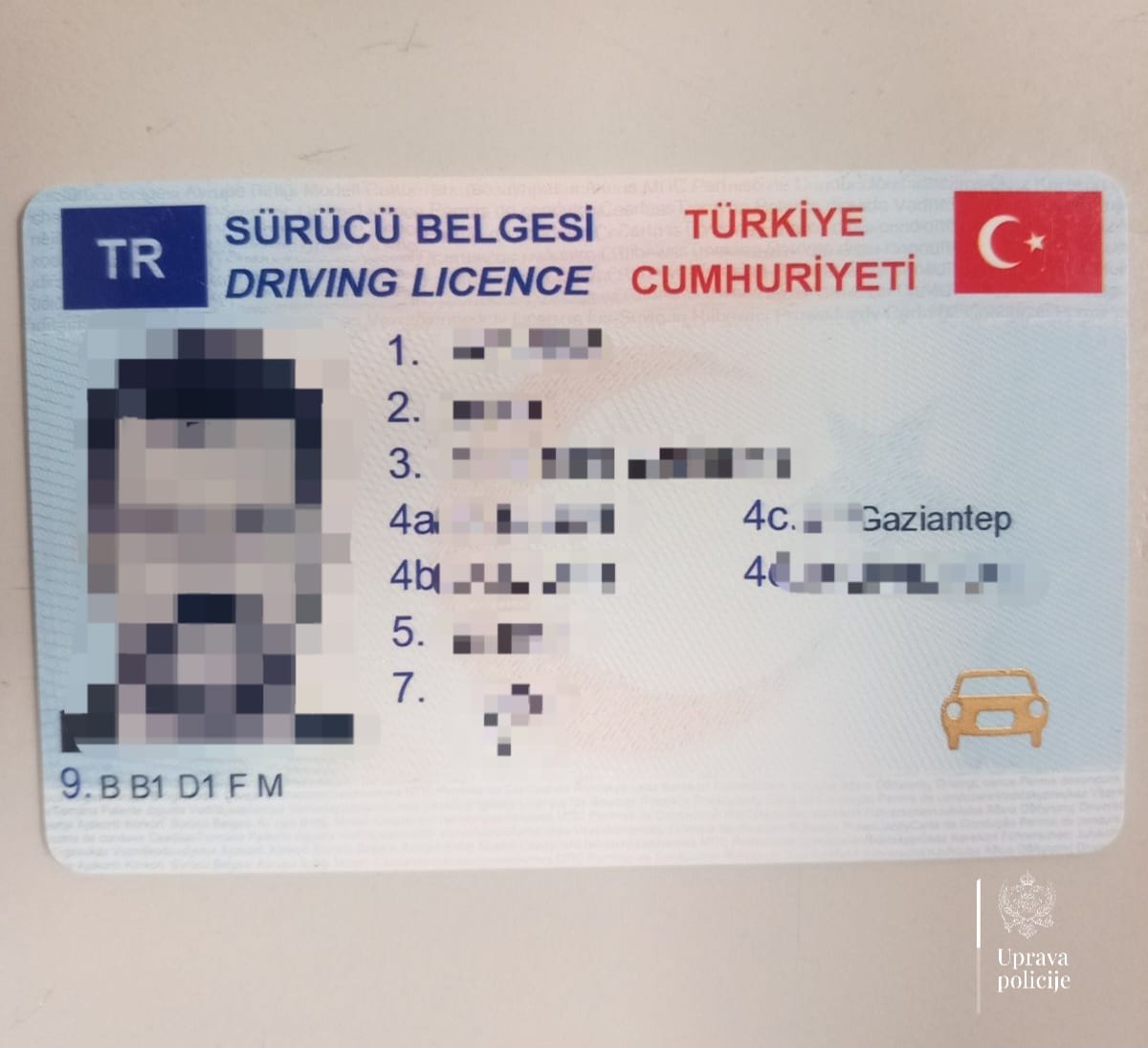 Uhapšen držaljanin Turske zbog falsifikovane vozačke dozvole