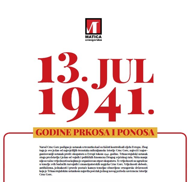 Matica crnogorska poklonila školama izložbu “13. jul 1941 – Godine prkosa i ponosa“