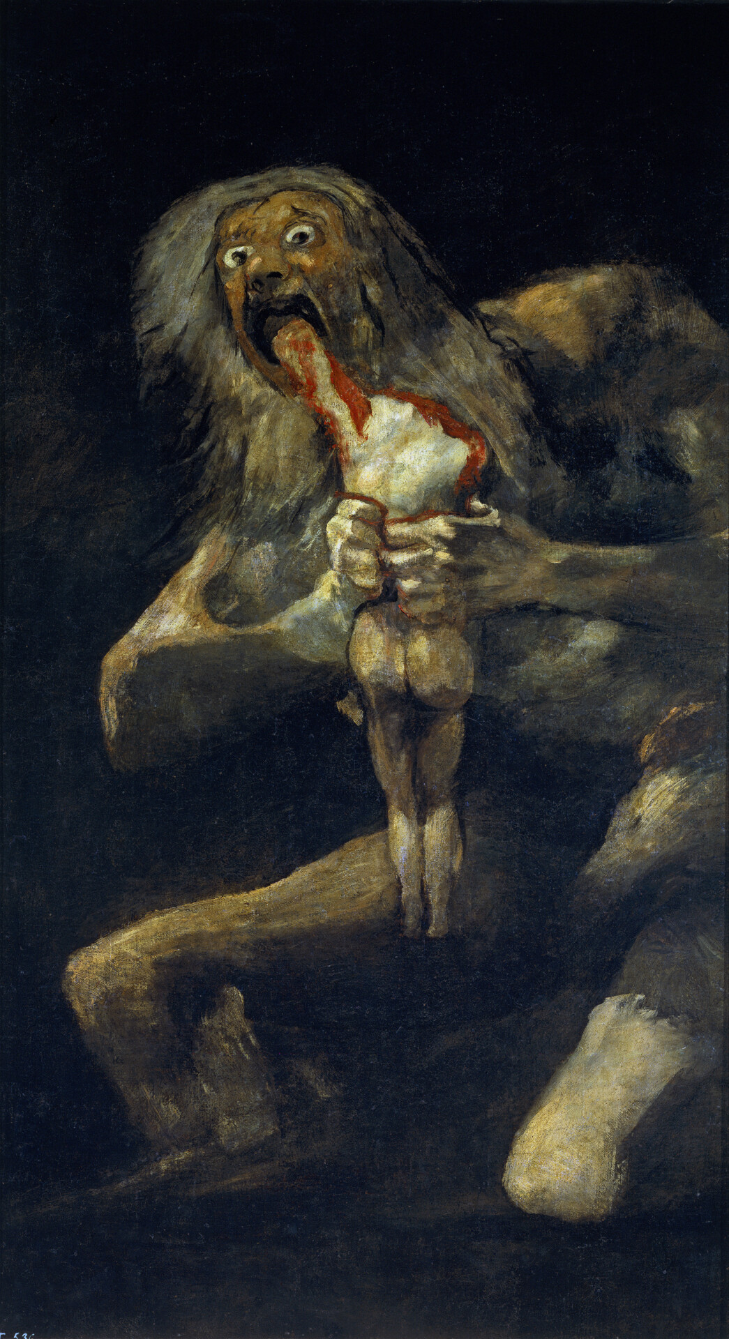 Francisco de Goya,Saturno devorando a su hijo, 1819-1823.