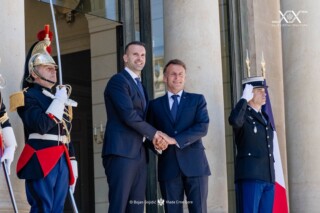 Spajić i Makron (Foto: Vlada Crne Gore)