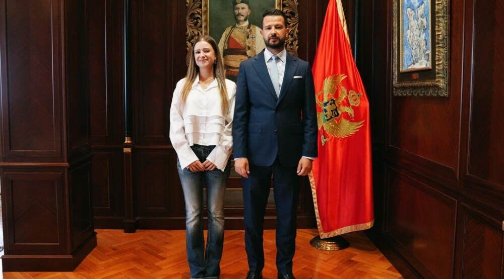 Lucia Stanković i Jakov Milatović, Foto: Kancelarija za odnose s javnošću predsjednika
