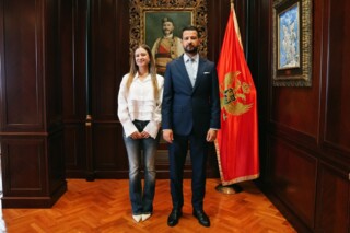 Lucia Stanković i Jakov Milatović, Foto: Kancelarija za odnose s javnošću predsjednika