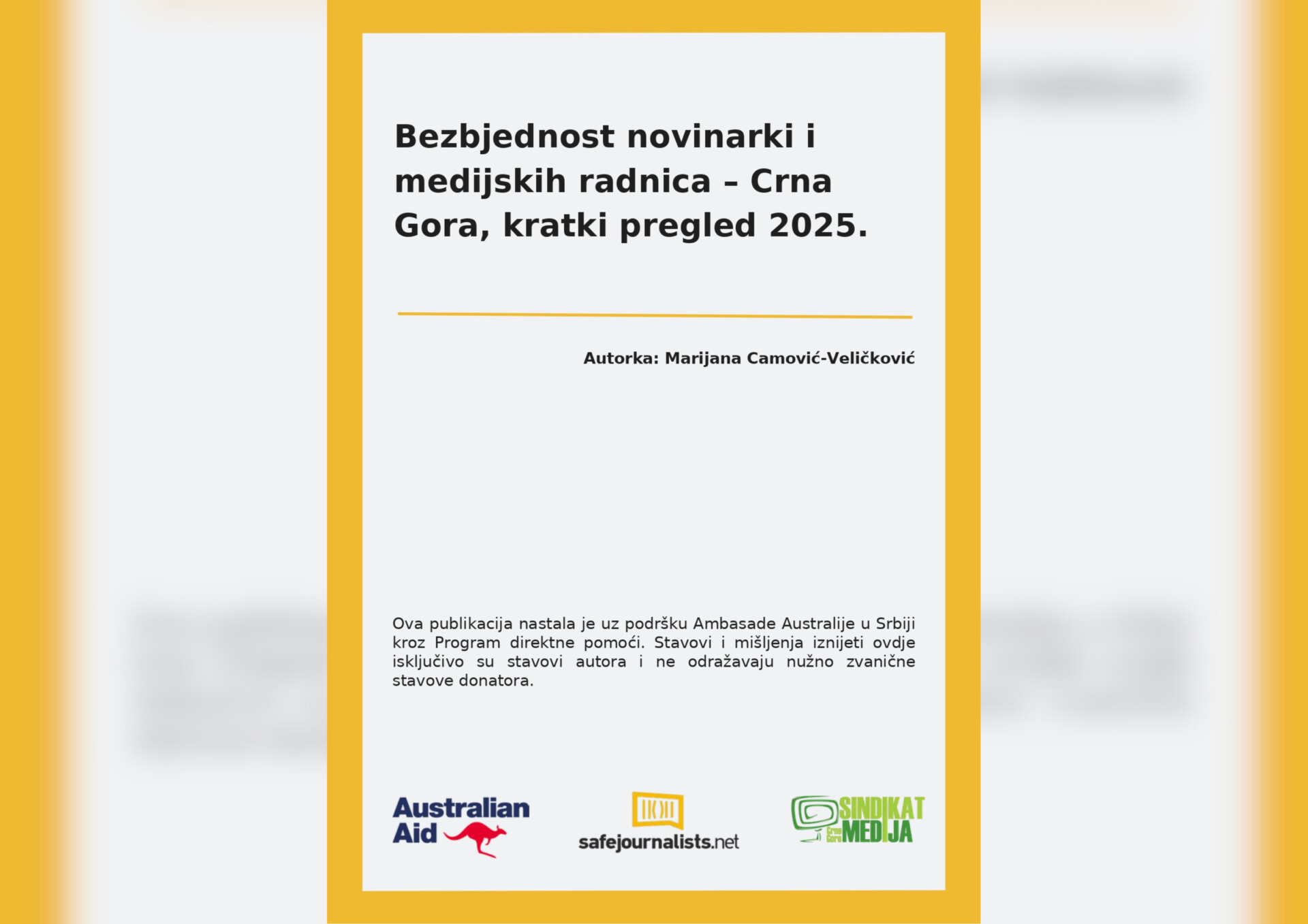 Foto: Sindikat medija