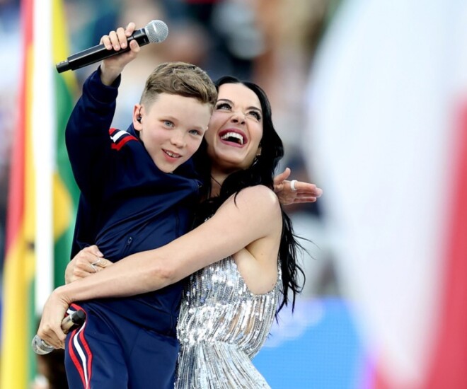 Tijus Luka i Kejti Peri; Foto: EPA/CHRIS TORRES