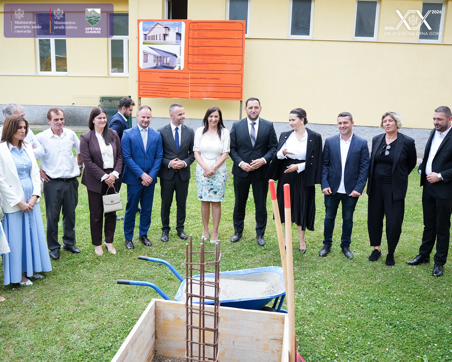 Jakšić-Stojanović, Adžović i Balić položili kamen temeljac za vrtić u Gusinju